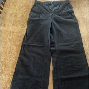 high waisted black baggy cotton on pants